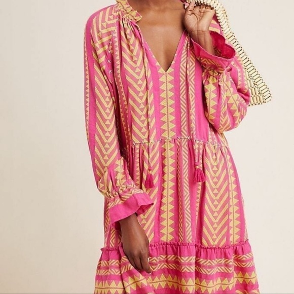 NWOT Anthropologie Maeve Dominique Pink Cottage Puff Sleeve
Mini Extra Small - Picture 8 of 9